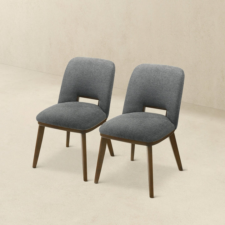 Blake Dark Grey Fabric Dining Chair (Set Of 2) Image 6