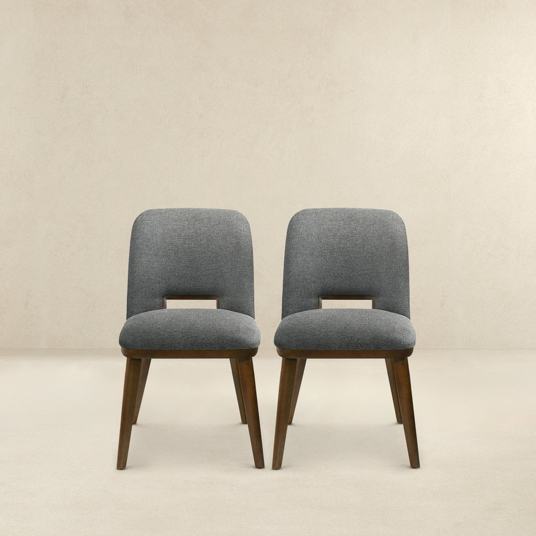 Blake Dark Grey Fabric Dining Chair (Set Of 2) Image 7