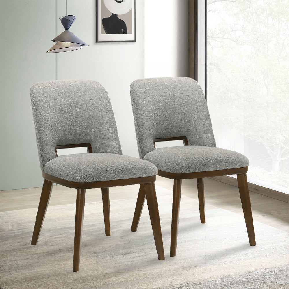 Blake Light Grey Fabric Dining Chair (Set Of 2) Image 2