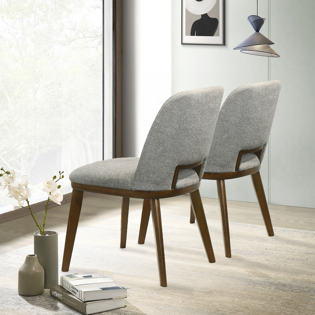 Blake Light Grey Fabric Dining Chair (Set Of 2) Image 3