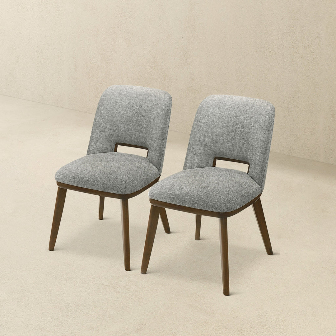 Blake Light Grey Fabric Dining Chair (Set Of 2) Image 6