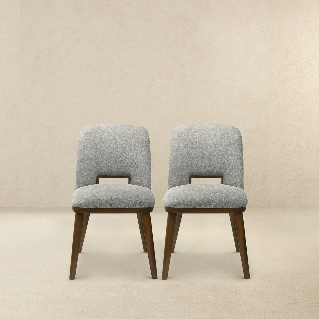 Blake Light Grey Fabric Dining Chair (Set Of 2) Image 7