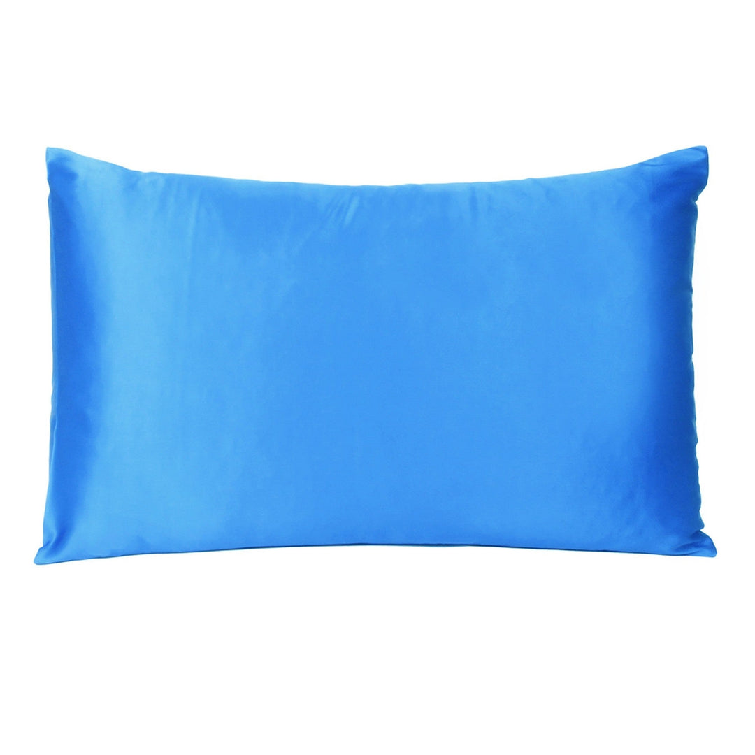 Blue Dreamy Set Of 2 Silky Satin Standard Pillowcases Image 3