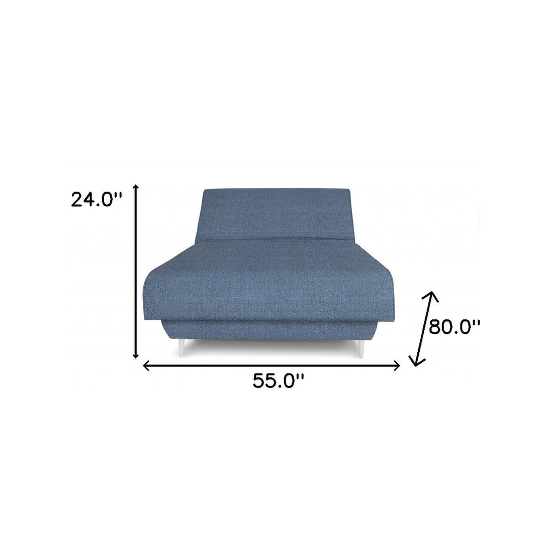 Blue Jeans and Blue Full Adjustable Upholstered Polyester No Bed Frame with Mattress Image 1