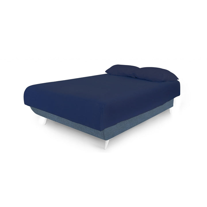 Blue Jeans and Blue Full Adjustable Upholstered Polyester No Bed Frame with Mattress Image 5