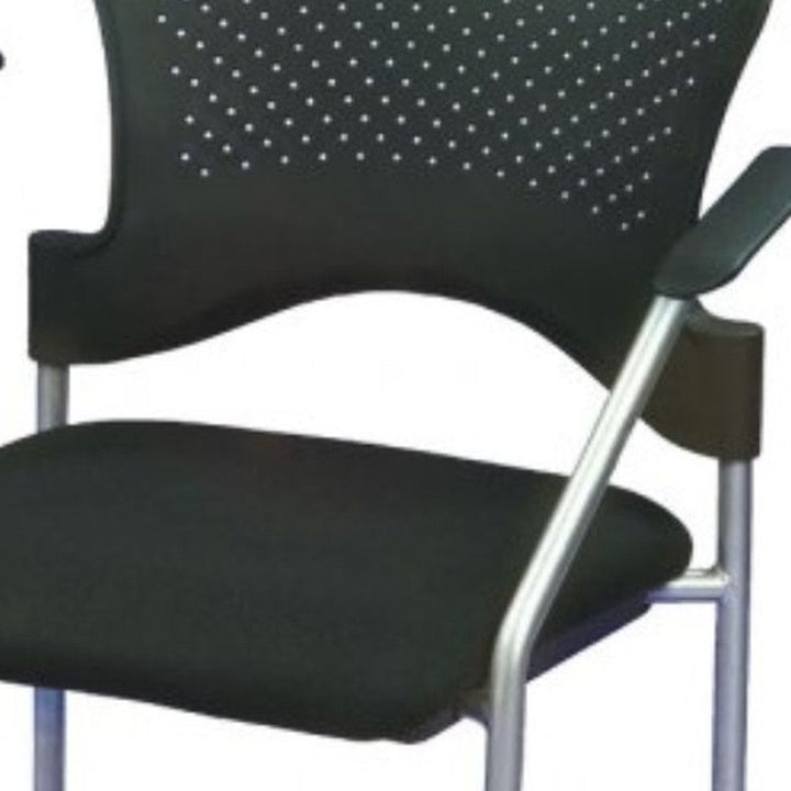 Black and Silver Plastic Office Chair Image 6