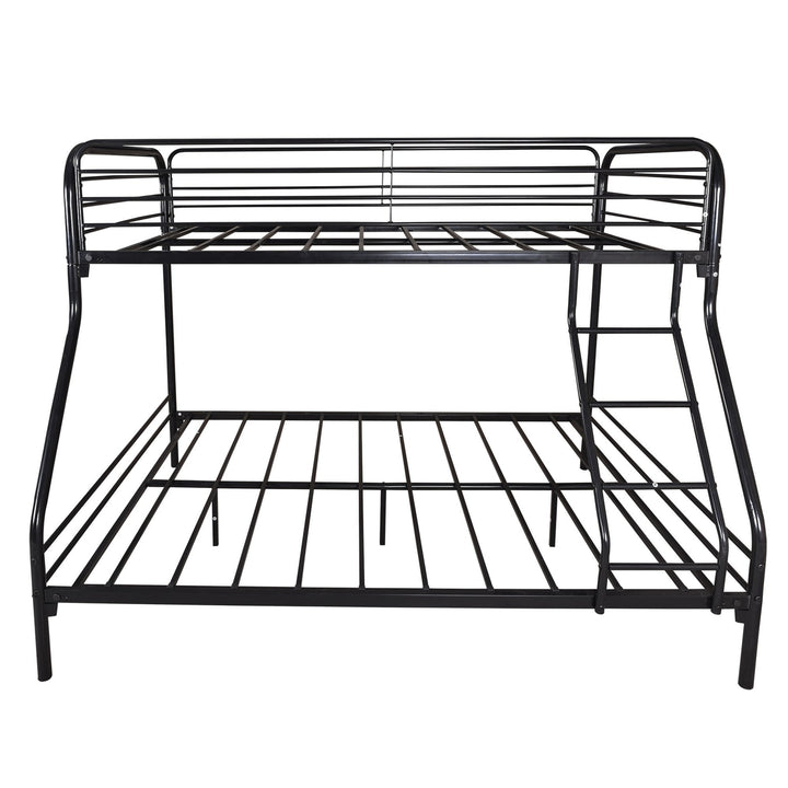 Black Heavy Duty Twin Over Full Metal Bunk Bed Image 5