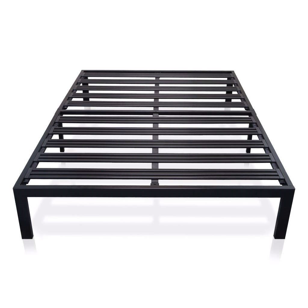 California King Metal Platform Bed Frame with Heavy Duty Slats Image 3