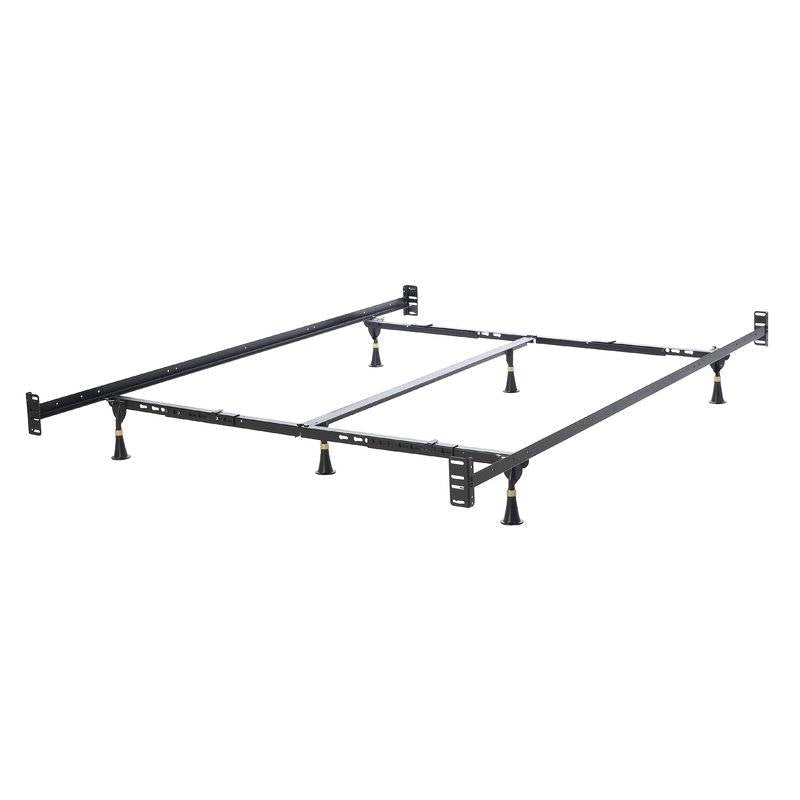 California King Steel Metal Bed Frame with Headboard and Footboard Brackets Image 1