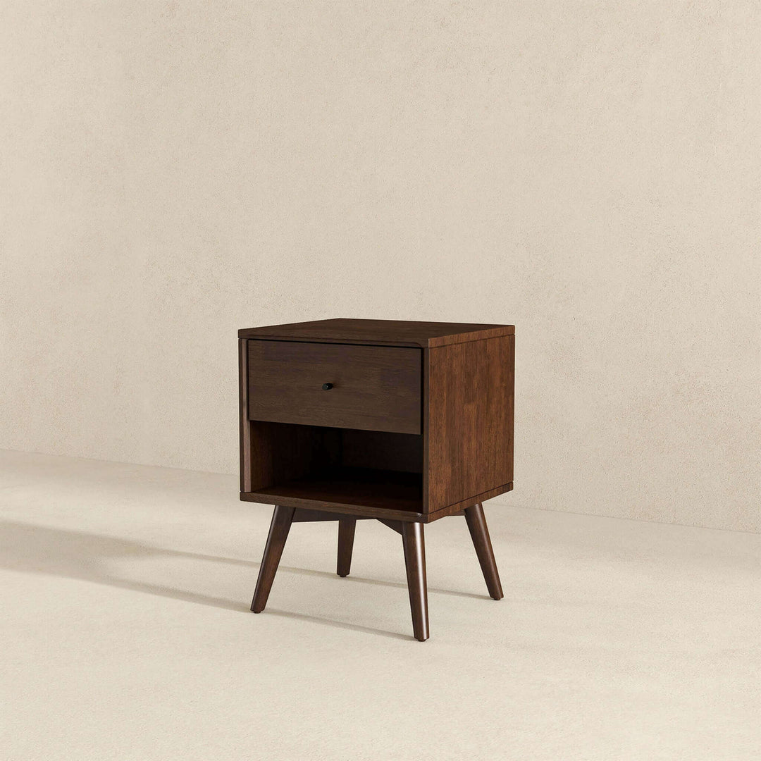 Caroline Mid Century Modern Style Night Stand 1-Drawer Image 3