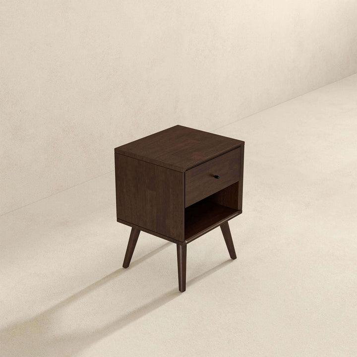 Caroline Mid Century Modern Style Night Stand 1-Drawer Image 4