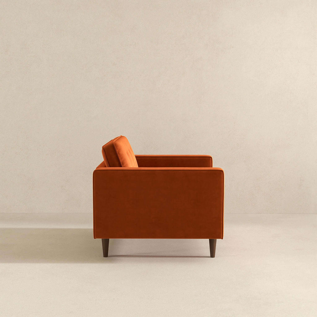 Casey Burnt Orange Velvet Lounge Chair Image 6