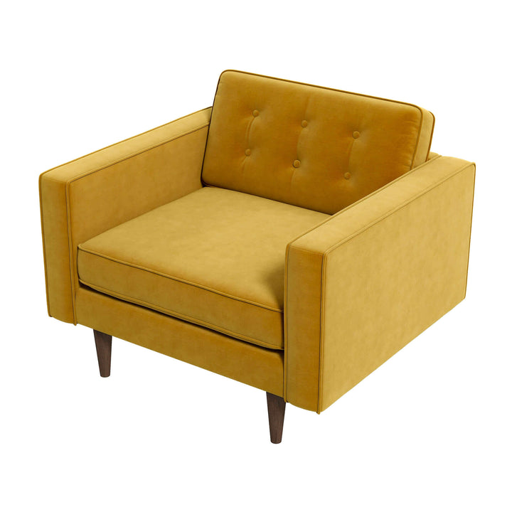 Casey Gold Velvet Lounge Chair Image 7