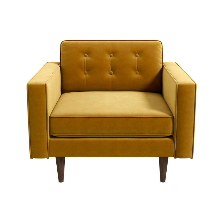 Casey Gold Velvet Lounge Chair Image 8