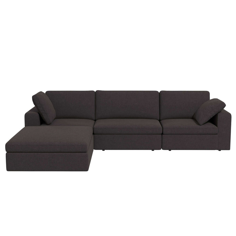 Cecilia Modular Corner Sectional Modern Fabric Sofa Dark Gray Image 1
