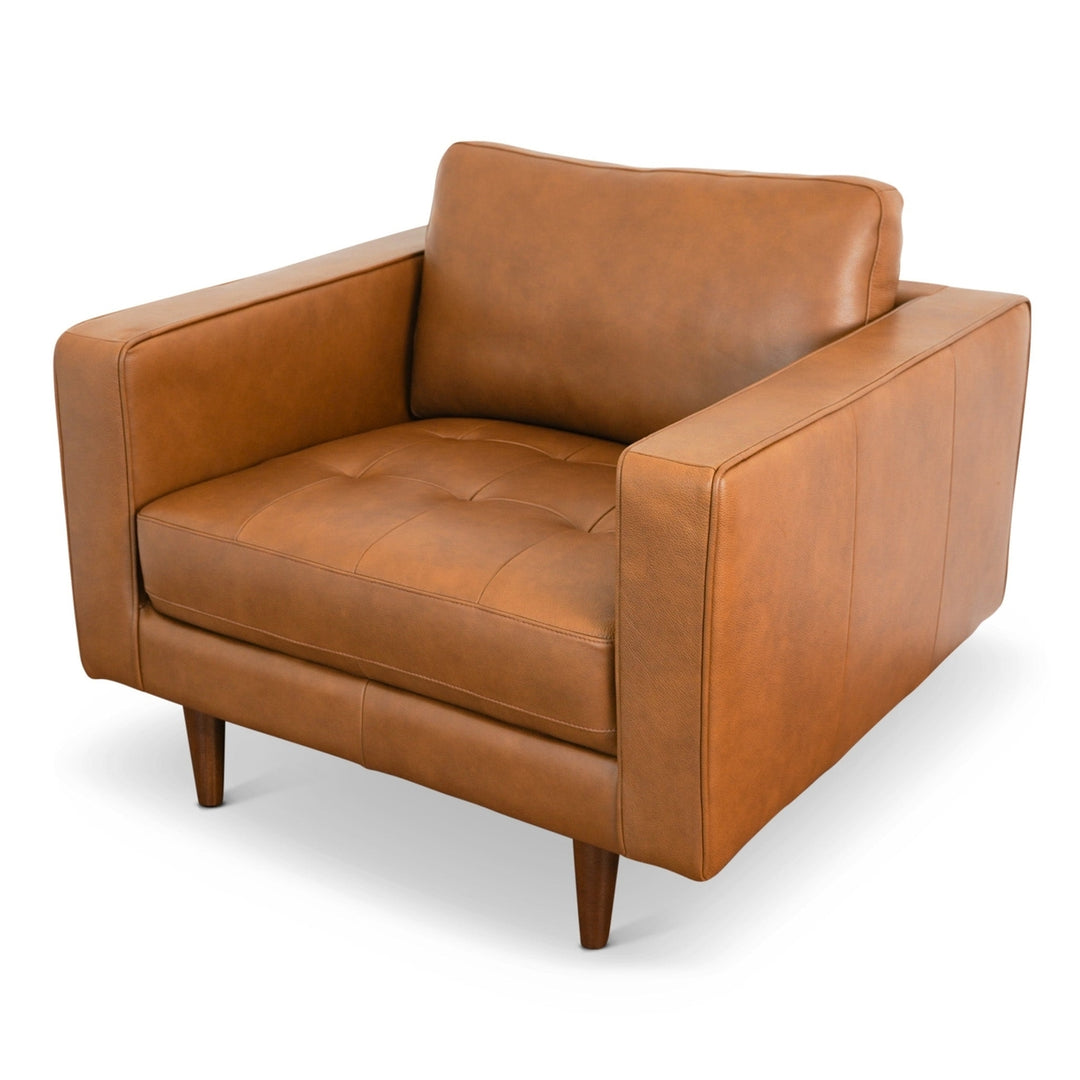 Catherine Leather Lounge Chair (Tan Leather) Image 5