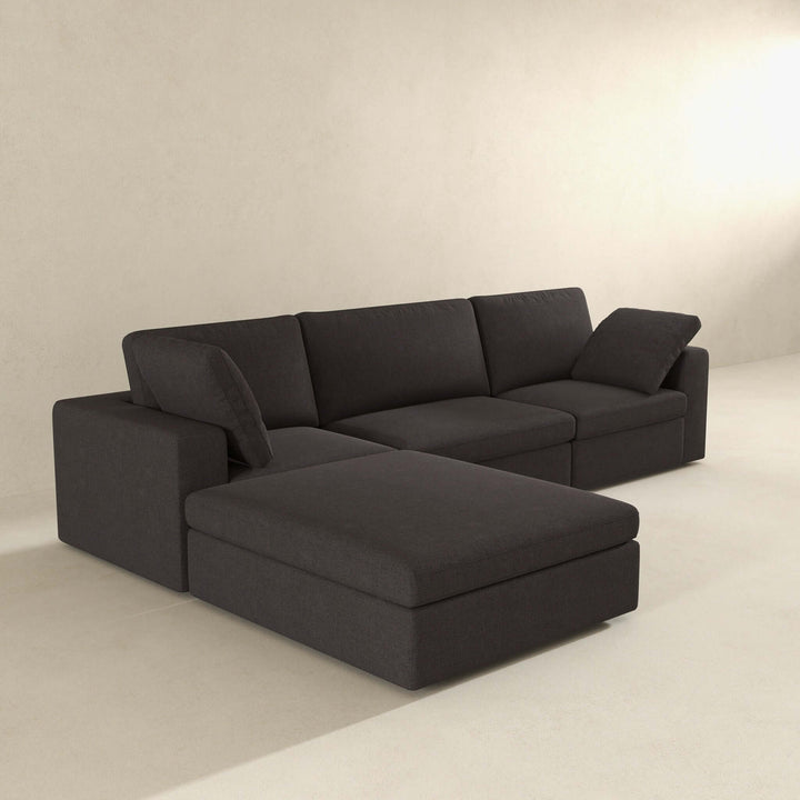 Cecilia Modular Corner Sectional Modern Fabric Sofa Dark Gray Image 3