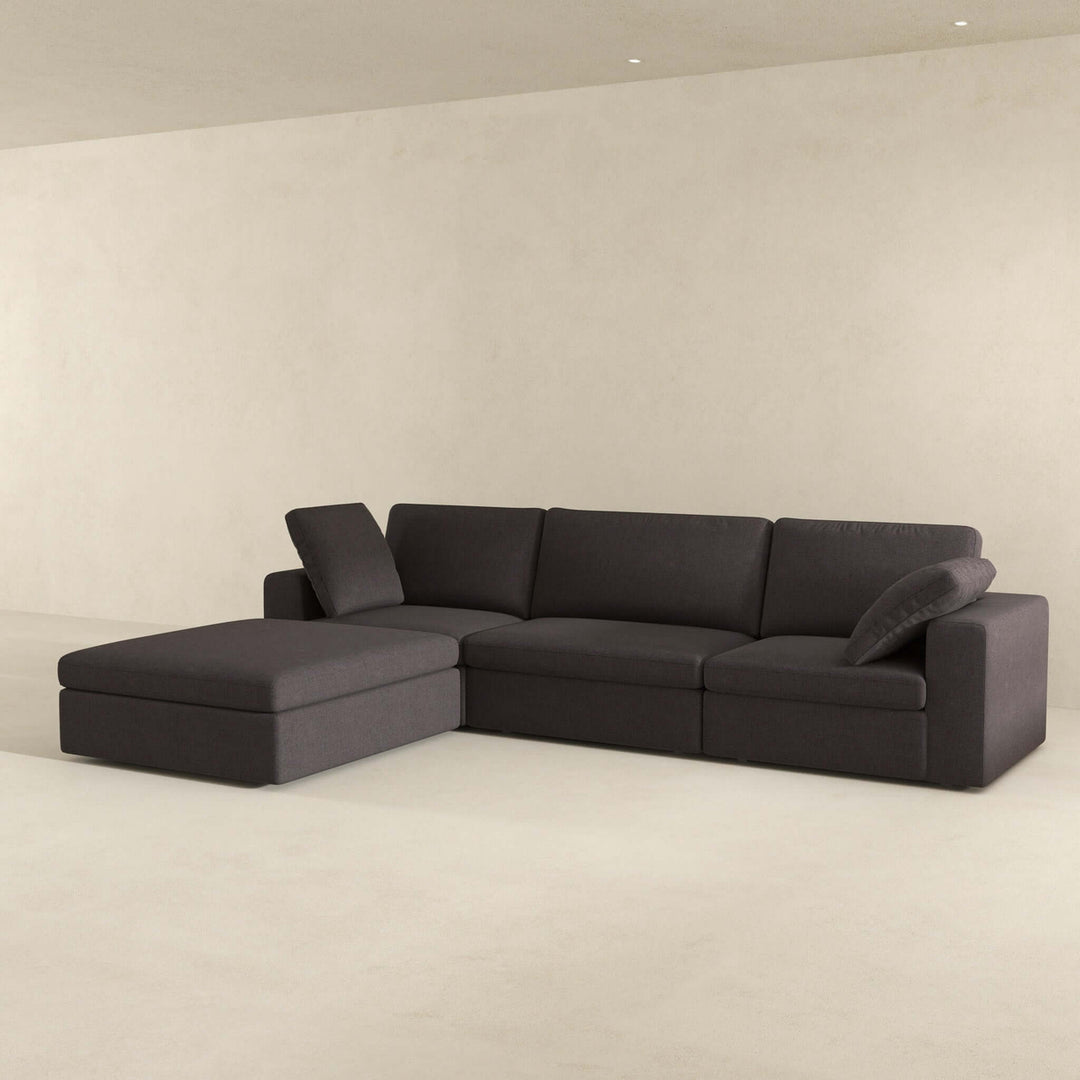 Cecilia Modular Corner Sectional Modern Fabric Sofa Dark Gray Image 4