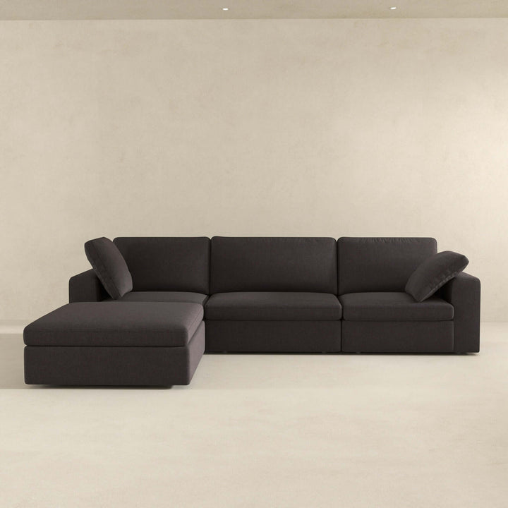 Cecilia Modular Corner Sectional Modern Fabric Sofa Dark Gray Image 5