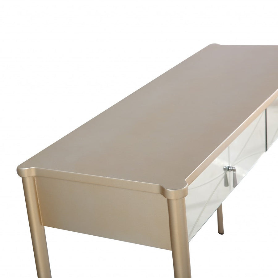 Champagne Finish Console Table Image 1