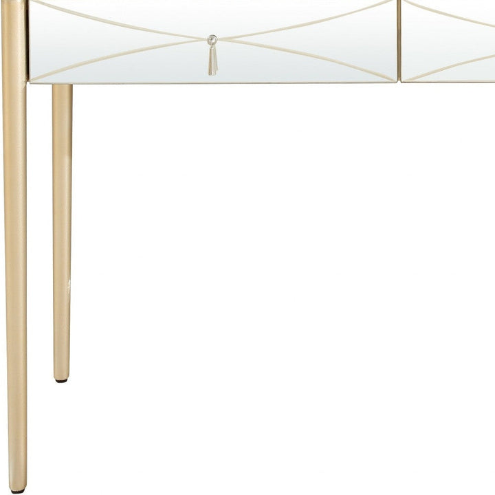 Champagne Finish Console Table Image 2