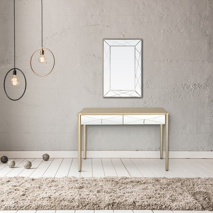 Champagne Finish Console Table Image 3