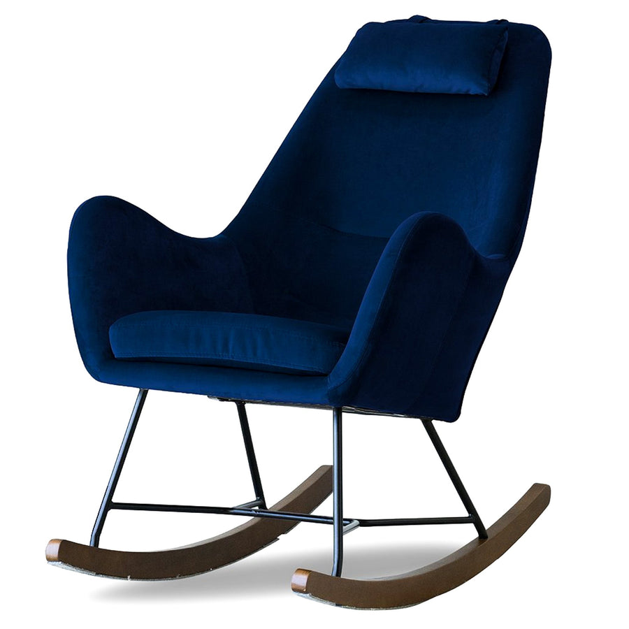 Chelsea Blue Velvet Rocking Chair Image 1