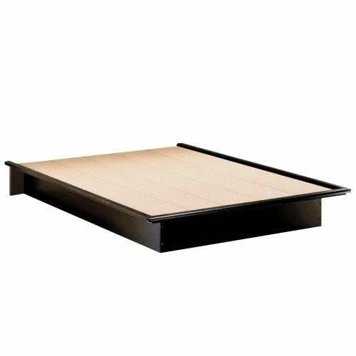 Full Size Modern Platform Bed Frame in Black Finish Image 1