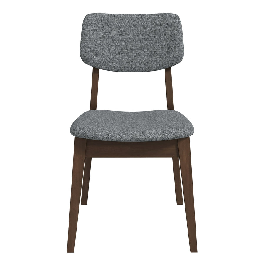 Dark Grey Fabric Solid Back Side Chair (Set Of 2) Image 1