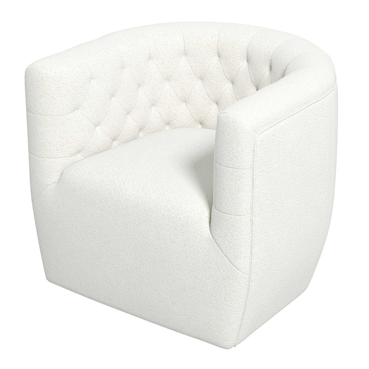 Delaney Cream Boucle Swivel Chair Image 7