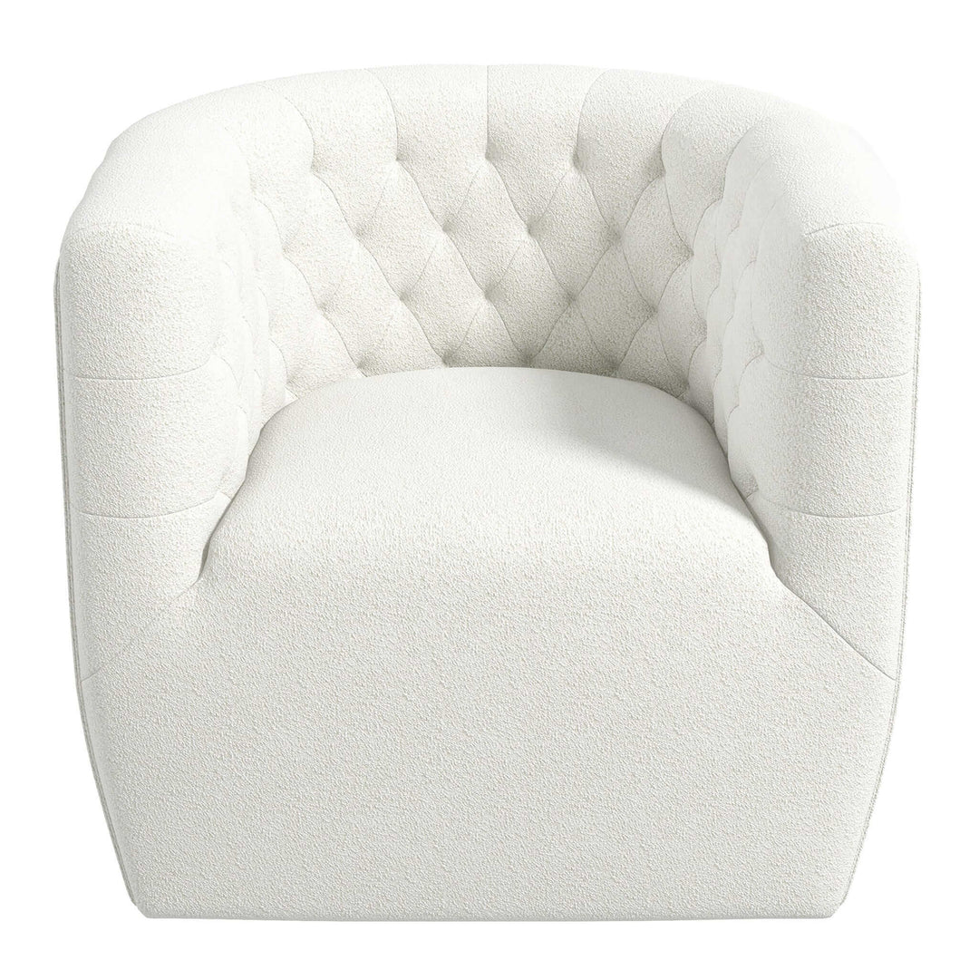 Delaney Cream Boucle Swivel Chair Image 8