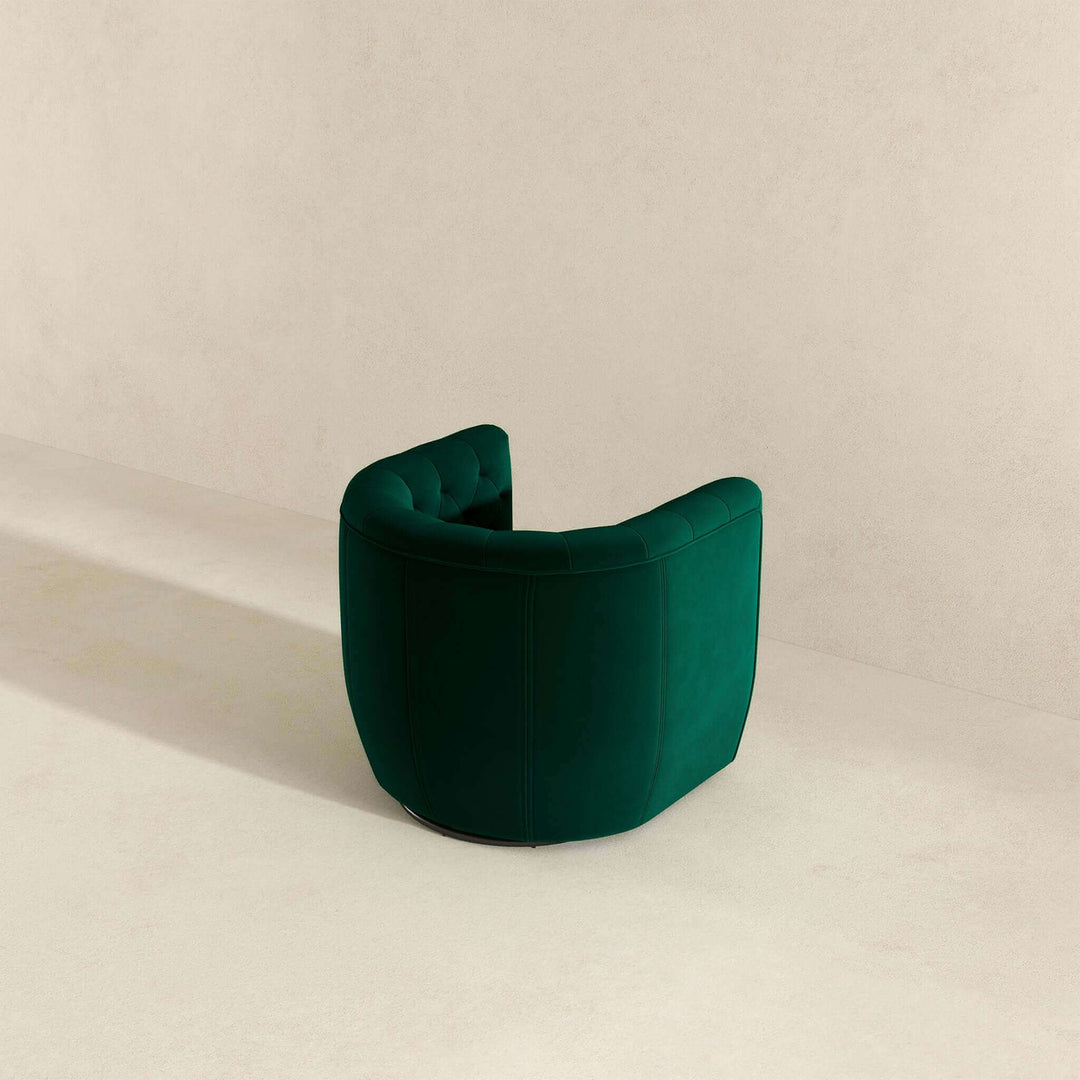 Delaney Green Velvet Swivel Chair Image 6