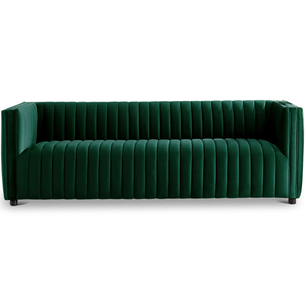 Dominic Channel Tufted Velvet Sofa Image 2