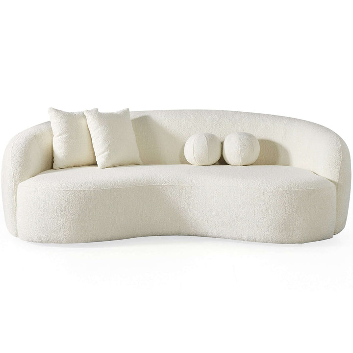 Drake Japandi Style Curvy Boucle Sofa Image 7