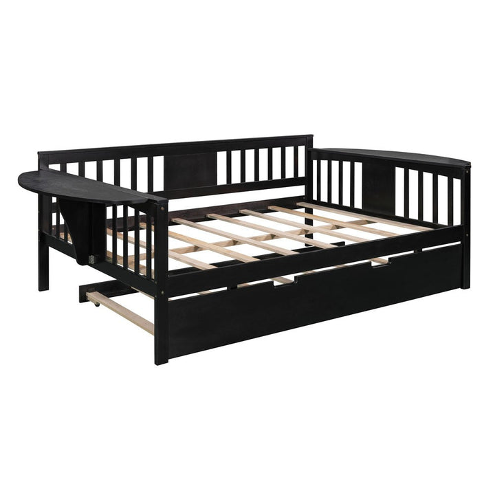 Espresso Solid and Manufactured Wood Bed with Trundle Image 3