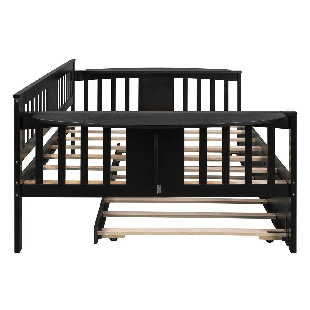 Espresso Solid and Manufactured Wood Bed with Trundle Image 5