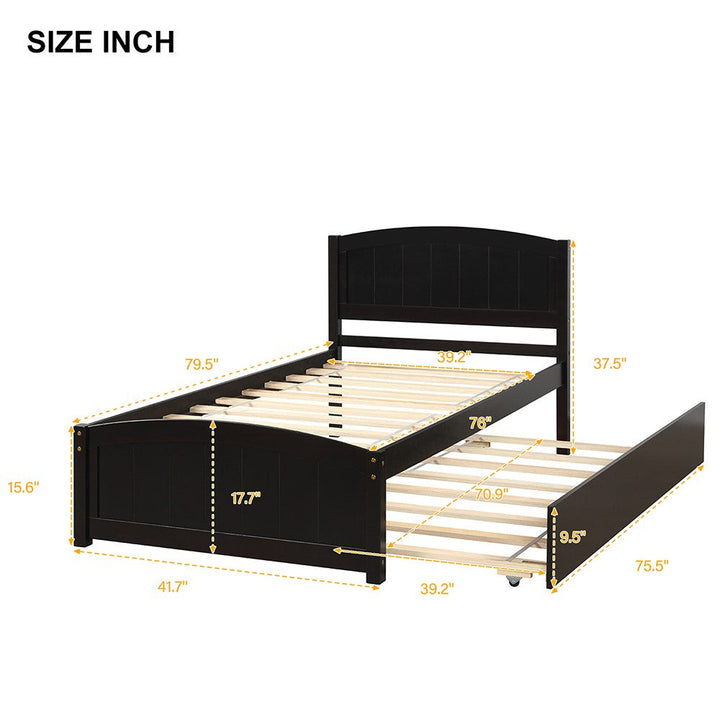 Espresso Twin Bed with Trundle Image 4