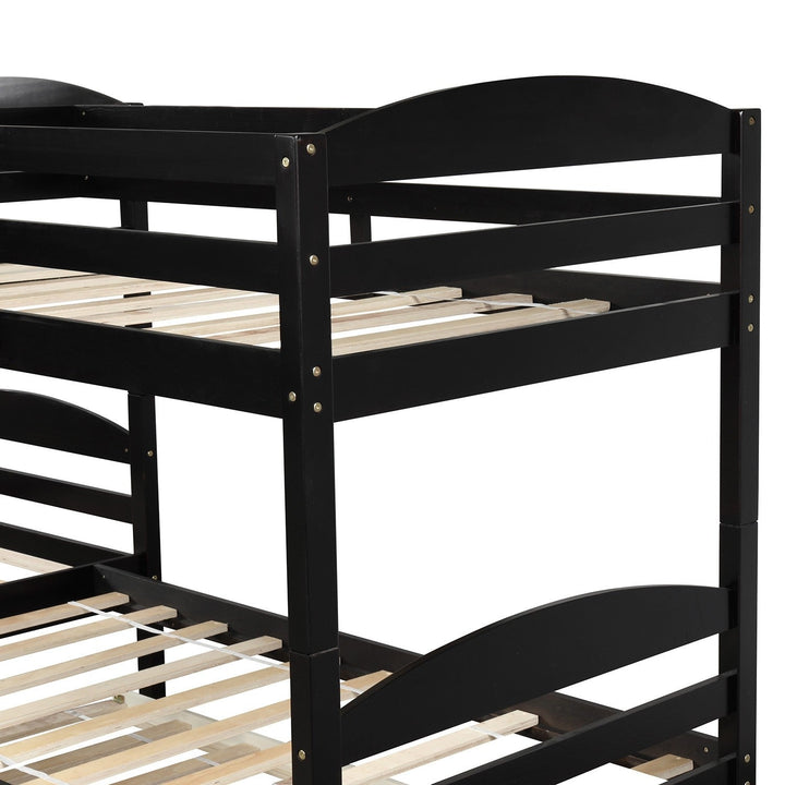 Espresso Twin Contemporary Manufactured Wood and Solid Wood Bunk Bed Image 5