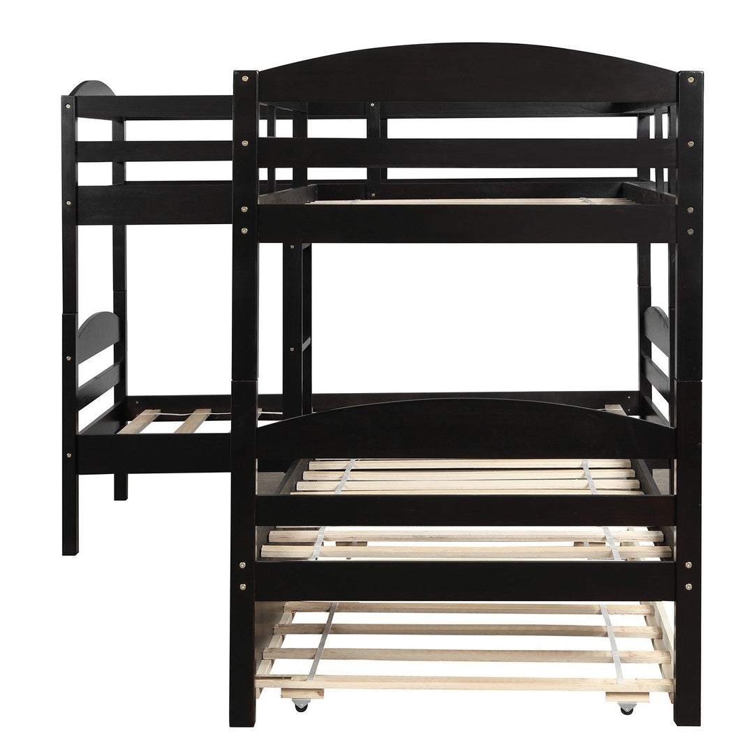 Espresso Twin Contemporary Manufactured Wood and Solid Wood Bunk Bed Image 8