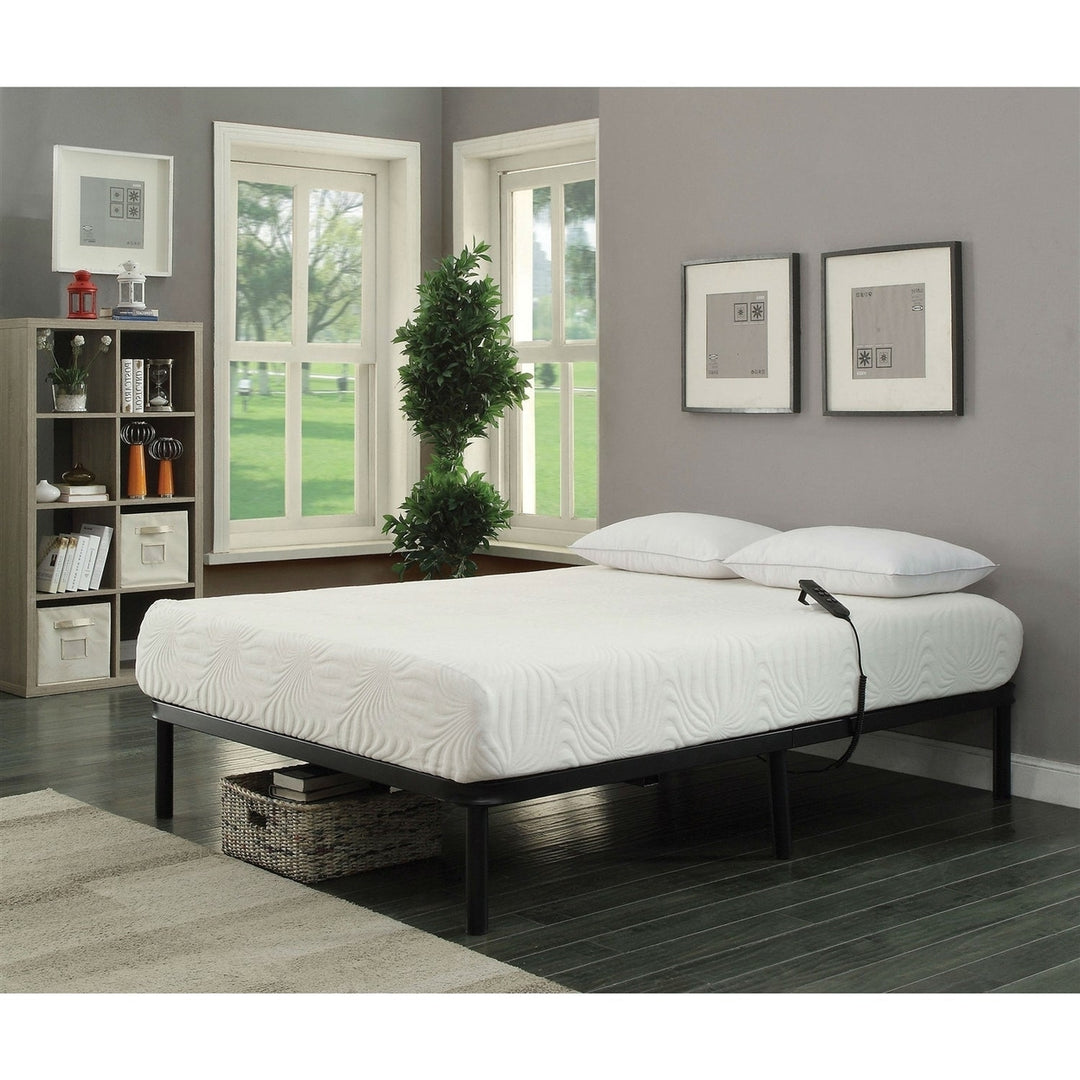 Full size Sturdy Black Metal Adjustable Bed Base with Remote Image 3