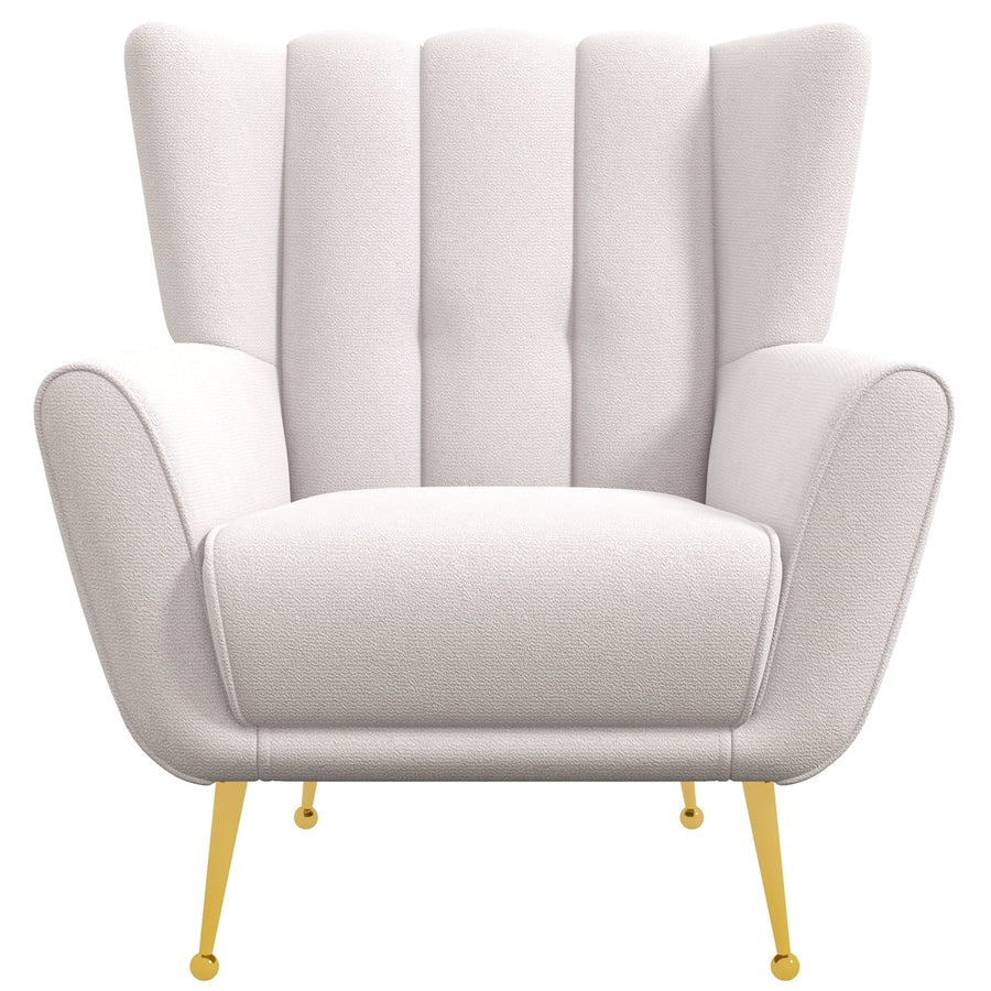 Gianna Tufted French Beige Boucle Armchair Image 1