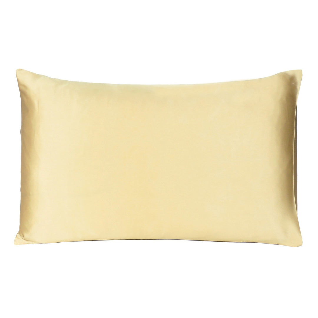 Gold Dreamy Set Of 2 Silky Satin King Pillowcases Image 3