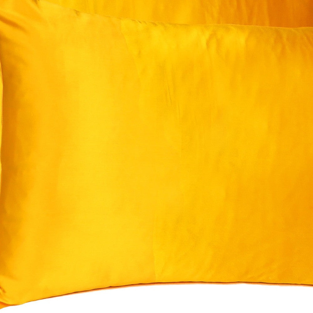 Goldenrod Dreamy Set Of 2 Silky Satin Standard Pillowcases Image 7