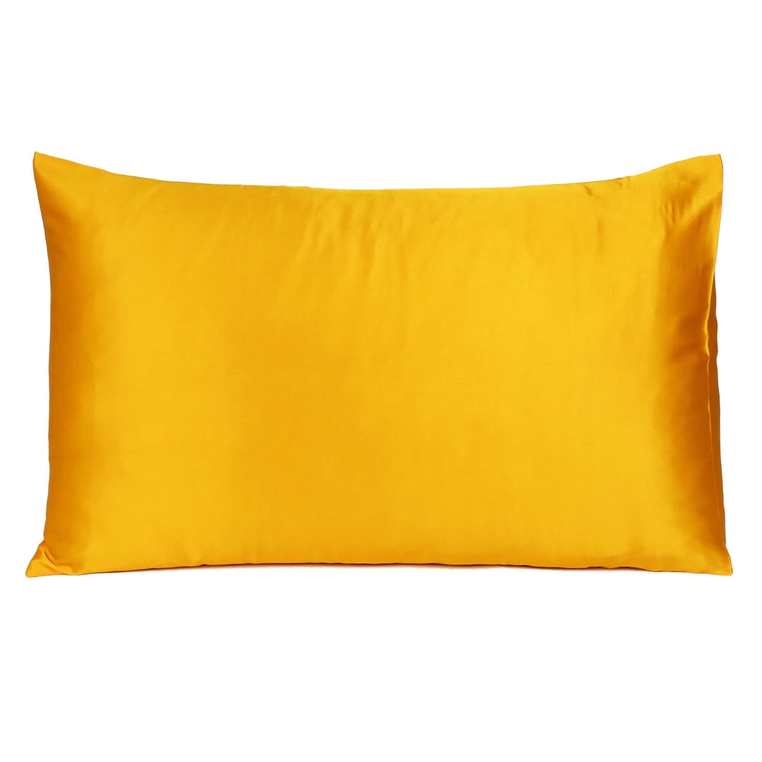 Goldenrod Dreamy Set Of 2 Silky Satin Queen Pillowcases Image 3