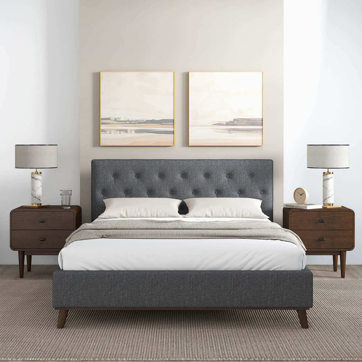 Graceville King Fabric Platform Bed Image 1