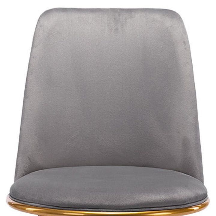 Gray And Gold Velvet and Metal Dining Side Chair Image 8