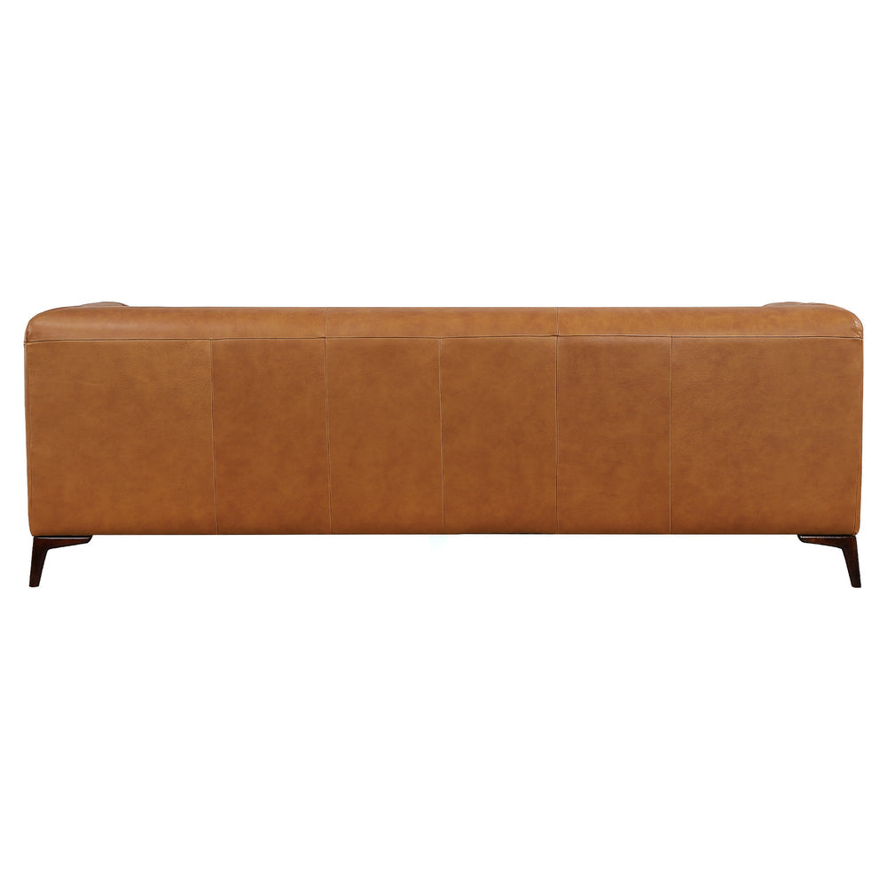 Fargo Tan Leather Sofa Image 5