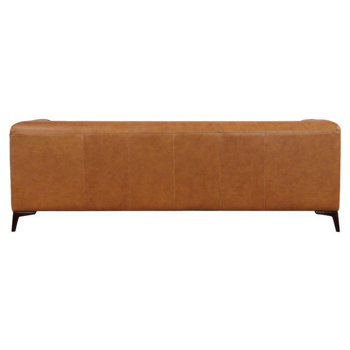 Fargo Tan Leather Sofa Image 5