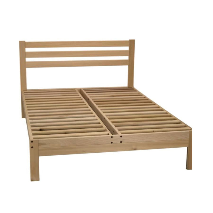 FarmHome Natural Platform Bed in Queen Size - Made in USA Image 1