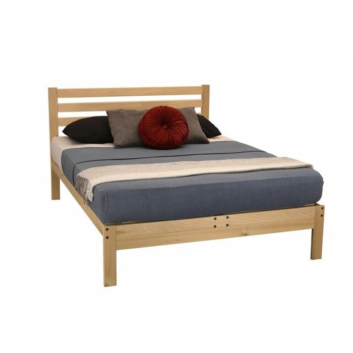 FarmHome Natural Platform Bed in Queen Size - Made in USA Image 2